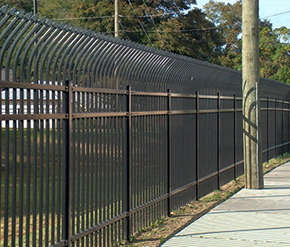 Steel security fence